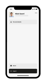 A typical mobile app screen